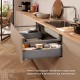 MERIVОBOX E комплект шухляди під мийку з релінгом, НД 450 мм, 70 кг, BLUMOTION, сірий "Оріон"