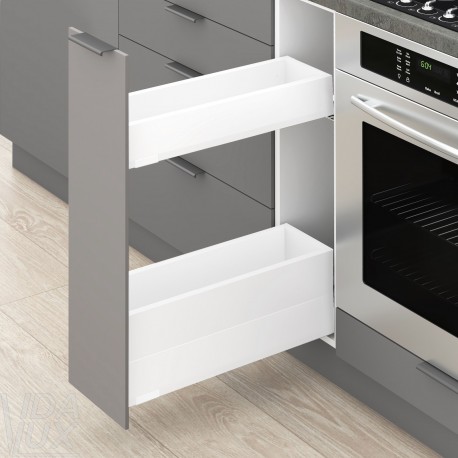 MERIVOBOX SPACE TWIN комплект з BOXCAP, НД 550 мм, 40 кг, BLUMOTION, білий "Шовк", EXPANDO T