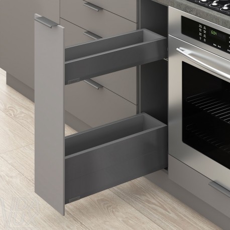 MERIVOBOX SPACE TWIN комплект з BOXCAP, НД 500 мм, 40 кг, BLUMOTION, сірий "Оріон", EXPANDO T