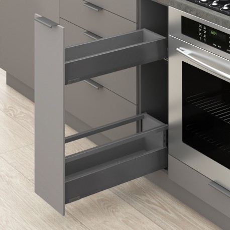 MERIVOBOX SPACE TWIN комплект з релінгом, НД 550 мм, 40 кг, BLUMOTION, сірий "Оріон", EXPANDO T