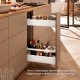 MERIVOBOX SPACE TWIN комплект з релінгом, НД 350 мм, 40 кг, BLUMOTION, білий "Шовк", EXPANDO T