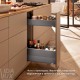 MERIVOBOX SPACE TWIN комплект з BOXCAP, НД 600 мм, 40 кг, BLUMOTION, сірий "Оріон"