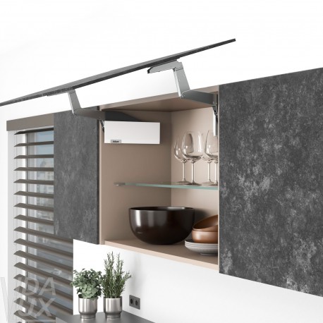 AVENTOS HS top підіймальна система, механізм S22, тонкий фасад, білі заглушки, ВК 450-540 мм.