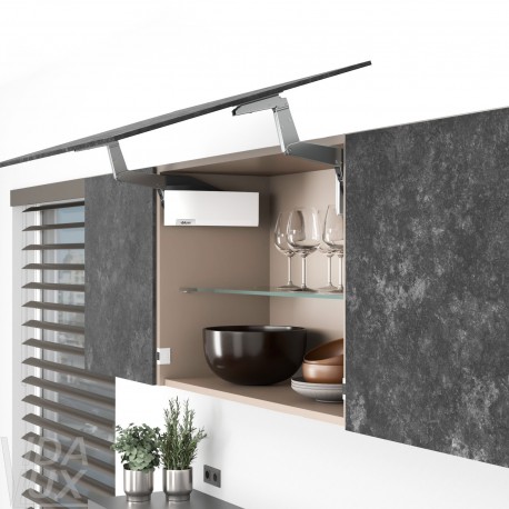 AVENTOS HS top підіймальна система, механізм S22, тонкий фасад, білі заглушки, ВК 350-450 мм, SERVO-DRIVE