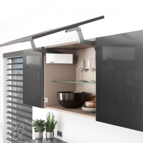 AVENTOS HS top підіймальна система, механізм S22, фасад шир.ал.проф., білі заглушки, ВК 450-540 мм, SERVO-DRIVE