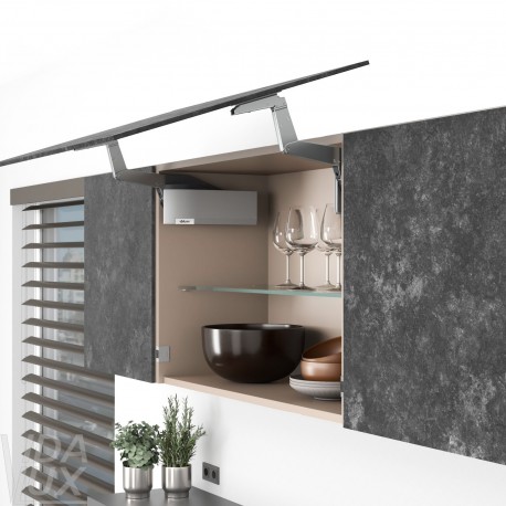 AVENTOS HS top підіймальна система, механізм S22, тонкий фасад, сірі заглушки, ВК 450-540 мм, SERVO-DRIVE