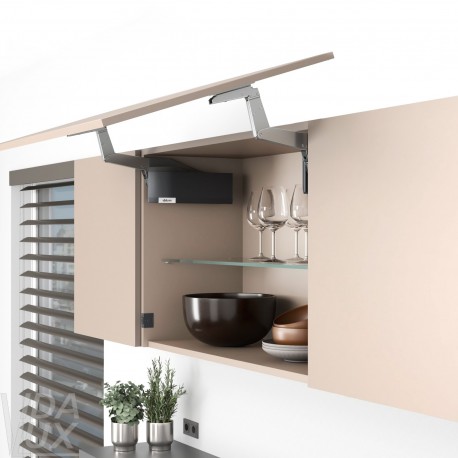 AVENTOS HS top підіймальна система, механізм S22, дерев`яний фасад, темно-сірі заглушки, ВК 450-540 мм, SERVO-DRIVE