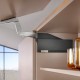 AVENTOS HS top підіймальна система, механізм S22, тонкий фасад, темно-сірі заглушки, ВК 350-450 мм, SERVO-DRIVE