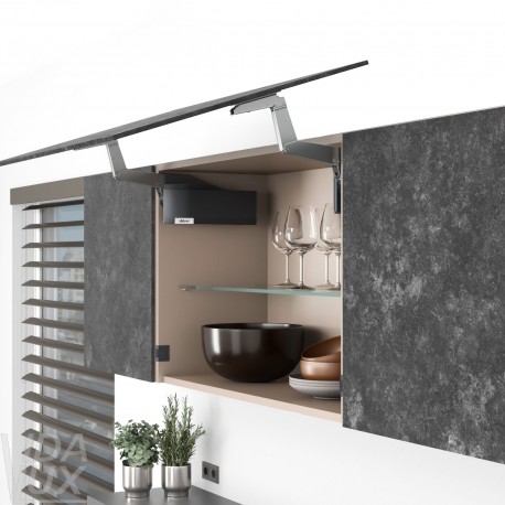 AVENTOS HS top підіймальна система, механізм S22, тонкий фасад, темно-сірі заглушки, ВК 450-540 мм, SERVO-DRIVE