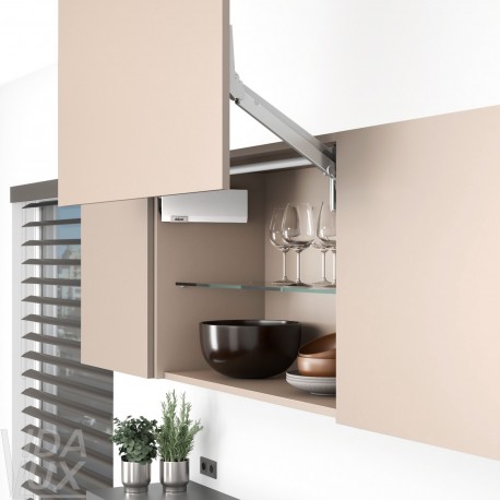 AVENTOS HL top підіймальна система, механізм L22, важіль L32, дерев`яний фасад, білі заглушки