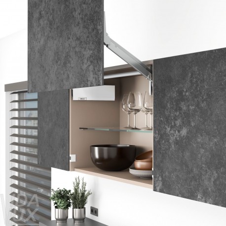 AVENTOS HL top підіймальна система, механізм L22, важіль L32, тонкий фасад, білі заглушки, SERVO-DRIVE