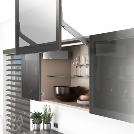 AVENTOS HL top підіймальна система, механізм L22, важіль L32, фасад шир.ал.проф., сірі заглушки, SERVO-DRIVE