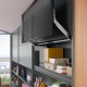 AVENTOS HL top підіймальна система, механізм L25, важіль L38, фасад вуз.ал.проф., сірі заглушки, ШК 1228-1800 мм