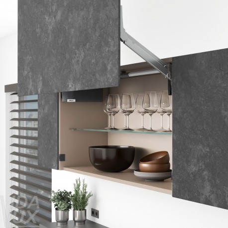 AVENTOS HL top підіймальна система, механізм L22, важіль L32, тонкий фасад, темно-сірі заглушки, ШК 1228-1800 мм, SERVO-DRIVE