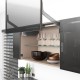 AVENTOS HL top підіймальна система, механізм L25, важіль L38, фасад вуз.ал.проф., темно-сірі загл., ШК 1228-1800 мм, SERVO-DRIVE