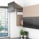 AVENTOS HF top підіймальна система, механізм F25, важіль F35, фасад дер. і шир.алюм.проф., білі заглушки