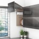 AVENTOS HF top підіймальна система, механізм F25, важіль F35, фасад шир.алюм.проф., білі заглушки