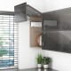 AVENTOS HF top підіймальна система, механізм F25, важіль F32, фасад вуз.алюм.проф., білі заглушки