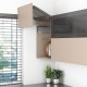 AVENTOS HF top підіймальна система, механізм F25, важіль F35, фасад шир.алюм.проф. і дер., сірі заглушки