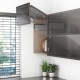 AVENTOS HF top підіймальна система, механізм F25, важіль F32, фасад вуз.алюм.проф., сірі заглушки