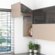 AVENTOS HF top підіймальна система, механізм F25, важіль F32, фасад вуз.алюм.проф. і дер., сірі заглушки
