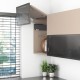 AVENTOS HF top підіймальна система, механізм F25, важіль F32, фасад дер. і вуз.алюм.проф., темно-сірі заглушки