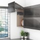 AVENTOS HF top підіймальна система, механізм F25, важіль F32, фасад шир.алюм.проф., темно-сірі заглушки