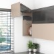 AVENTOS HF top підіймальна система, механізм F25, важіль F32, фасад шир.алюм.проф. і дер., темно-сірі заглушки