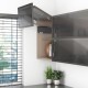 AVENTOS HF top підіймальна система, механізм F25, важіль F32, фасад вуз.алюм.проф., темно-сірі заглушки