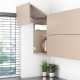 AVENTOS HF top підіймальна система, механізм F25, важіль F32, дерев`яний фасад, білі заглушки, SERVO-DRIVE