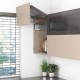 AVENTOS HF top підіймальна система, механізм F25, важіль F35, фасад шир.алюм.проф. і дер., сірі заглушки, SERVO-DRIVE