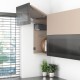 AVENTOS HF top підіймальна система, механізм F25, важіль F32, фасад дер. і шир.алюм.проф., темно-сірі заглушки, SERVO-DRIVE