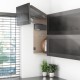 AVENTOS HF top підіймальна система, механізм F25, важіль F35, фасад шир.алюм.проф., темно-сірі заглушки, SERVO-DRIVE
