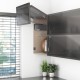 AVENTOS HF top підіймальна система, механізм F25, важіль F32, фасад вуз.алюм.проф., темно-сірі заглушки, SERVO-DRIVE