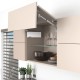 AVENTOS HF top підіймальна система, механізм F28, важіль F39, дерев`яний фасад, білі заглушки