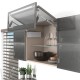 AVENTOS HF top підіймальна система, механізм F25, важіль F35, фасад вуз.алюм.проф., сірі заглушки