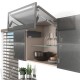 AVENTOS HF top підіймальна система, механізм F25, важіль F35, фасад вуз.алюм.проф., темно-сірі заглушки