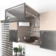 AVENTOS HF top підіймальна система, механізм F25, важіль F32, фасад дер. і вуз.алюм.проф., білі заглушки, SERVO-DRIVE