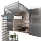 AVENTOS HF top підіймальна система, механізм F28, важіль F39, фасад вуз.алюм.проф., білі заглушки, SERVO-DRIVE
