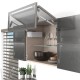 AVENTOS HF top підіймальна система, механізм F25, важіль F39, фасад вуз.алюм.проф., сірі заглушки, SERVO-DRIVE