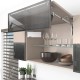 AVENTOS HF top підіймальна система, механізм F25, важіль F35, фасад дер. і вуз.алюм.проф., білі заглушки