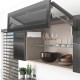 AVENTOS HF top підіймальна система, механізм F25, важіль F35, фасад шир.алюм.проф., білі заглушки
