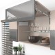 AVENTOS HF top підіймальна система, механізм F25, важіль F32, фасад дер. і шир.алюм.проф., сірі заглушки