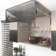 AVENTOS HF top підіймальна система, механізм F25, важіль F39, фасад дер. і вуз.алюм.проф., сірі заглушки
