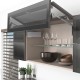 AVENTOS HF top підіймальна система, механізм F25, важіль F39, фасад шир.алюм.проф., сірі заглушки