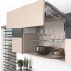 AVENTOS HF top підіймальна система, механізм F25, важіль F35, фасад шир.алюм.проф. і дер., сірі заглушки