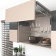 AVENTOS HF top підіймальна система, механізм F28, важіль F39, фасад шир.алюм.проф. і дер., темно-сірі заглушки