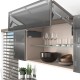 AVENTOS HF top підіймальна система, механізм F25, важіль F39, фасад вуз.алюм.проф., темно-сірі заглушки