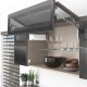 AVENTOS HF top підіймальна система, механізм F25, важіль F35, фасад шир.алюм.проф., білі заглушки, SERVO-DRIVE