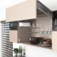 AVENTOS HF top підіймальна система, механізм F25, важіль F32, фасад вуз.алюм.проф. і дер., білі заглушки, SERVO-DRIVE